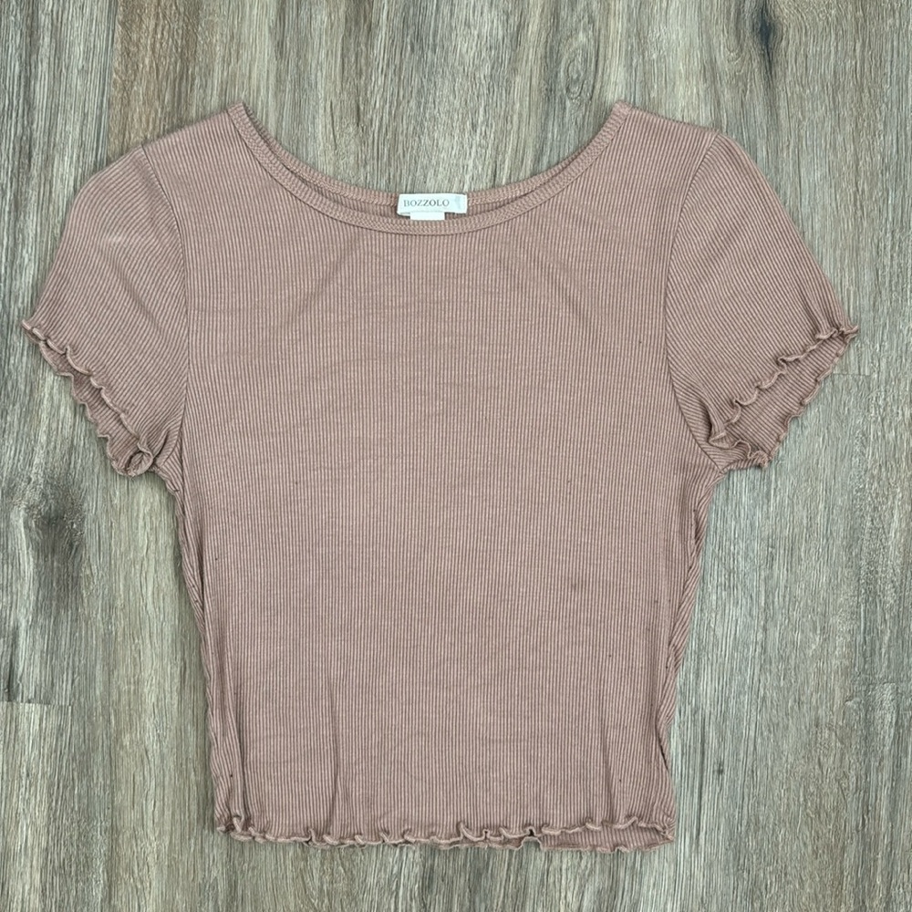 short sleeve plane tan top